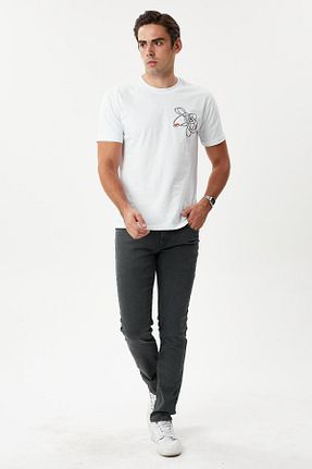 شلوار جین طوسی مردانه پاچه تنگ Twister Jeans - کد 865508568