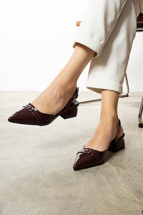 کفش پاشنه بلند کلاسیک زرشکی زنانه چرم مصنوعی ShoeTek - کد 839656297