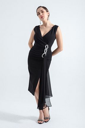 لباس مجلسی و فارغ التحصیلی مشکی زنانه پلی استر Lafaba - کد 802661055