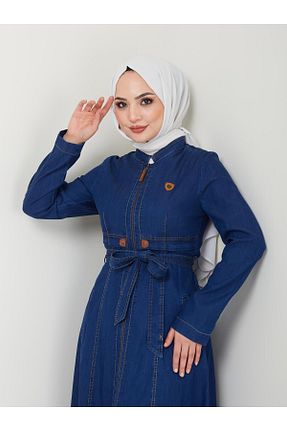 کلاه و ابایا سرمه ای زنانه جین Doque - کد 822140714