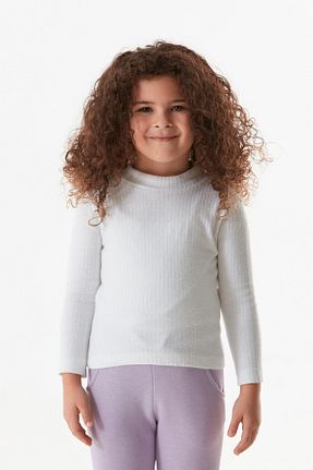 بادی سفید بچه گانه یقه ایستاده Fullamoda - کد 857380532