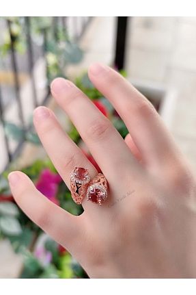 انگشتر نقره طلائی زنانه زیرکن Güler Yüzlü Silver - کد 47631799