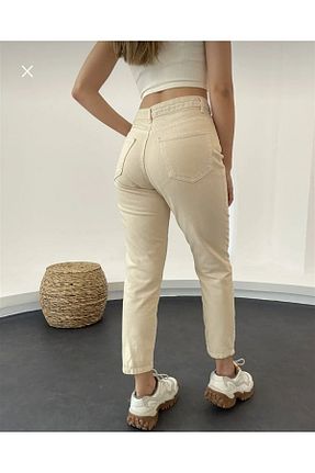 شلوار جین بژ زنانه پاچه تنگ ByCukurovaFrango - کد 902481052