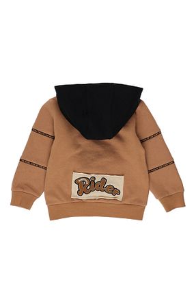 سوئیشرت قهوه ای بچه گانه ساده Panço - کد 780522408
