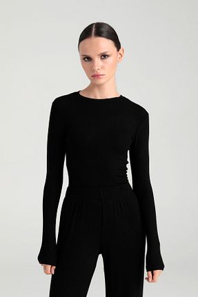 بلوز مشکی زنانه ساده SHEISMONO - کد 865585924