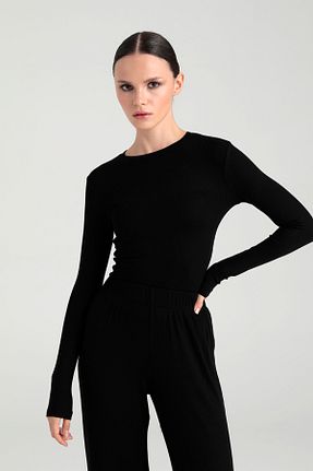 بلوز مشکی زنانه ساده SHEISMONO - کد 865585924