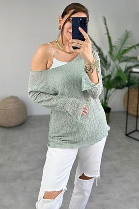 بلوز سبز زنانه ساده bb butik basic - کد 862765250