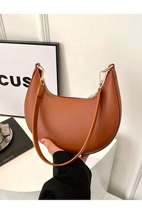 کیف دوشی قهوه ای زنانه چرم مصنوعی İAMBTŞY - کد 865587495