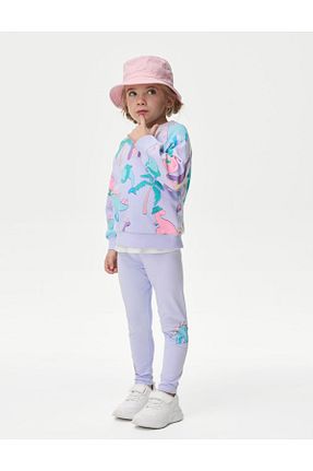 ساق شلواری بنفش بچه گانه بافت Marks & Spencer - کد 832512923