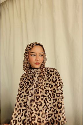 شال قهوه ای زنانه شیفون FASHION - کد 865682529