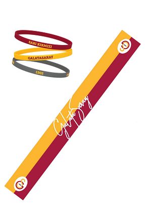 دستبند جواهر زرد زنانه اکریلیک Galatasaray - کد 866985917