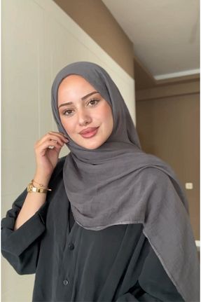 شال طوسی زنانه پنبه ای Butik - کد 862691087