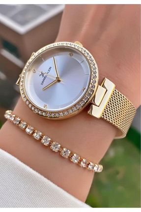 ساعت مچی طلائی زنانه 36-40 میلی متر Daniel Klein - کد 865697108