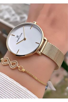 ساعت مچی طلائی زنانه 36-40 میلی متر Daniel Klein - کد 865700189