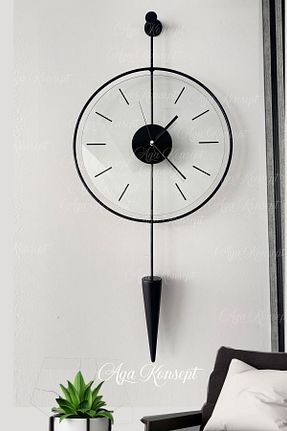 ساعت دیواری مشکی 40 x 90 AGA KONSEPT - کد 668112800