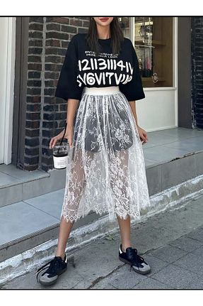 دامن سفید زنانه پارچه bikinistan - کد 865851978