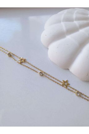 دستبند استیل (فولاد) طلائی زنانه استیل (فولاد) Vola Collection - کد 865708589