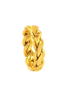انگشتر استیل (فولاد) طلائی زنانه روکش طلا FerizZ - کد 863332158