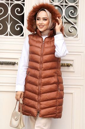 جلیقه حجاب قهوه ای زنانه رگولار Neva Style - کد 865794064