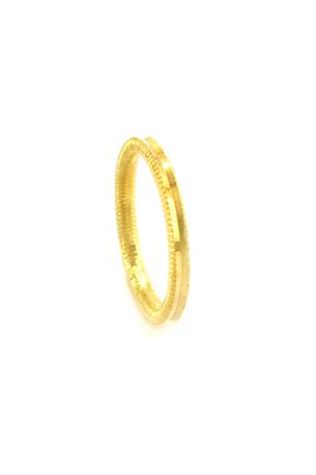 انگشتر استیل (فولاد) طلائی زنانه روکش طلا FerizZ - کد 863574517