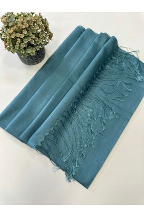 شال آبی زنانه ابریشم Ela Şal - کد 845156980