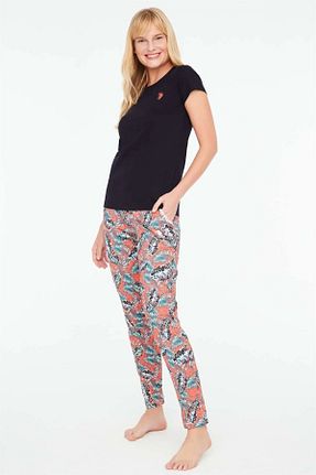 ست لباس راحتی سرمه ای زنانه طرح دار U.S. Polo Assn. - کد 664111144
