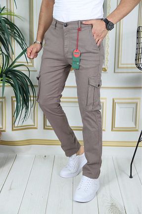 شلوار قهوه ای مردانه Keten Görünümlü PHANTOM JEANS - کد 855020082