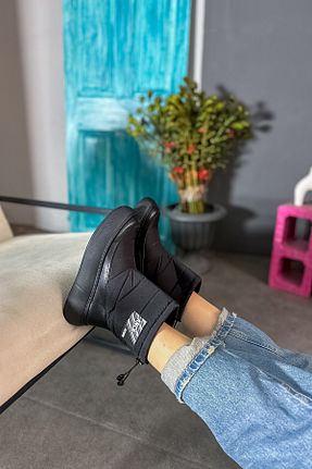 بوت / نیم بوت مشکی زنانه پاشنه تخت SHOEBELLAS - کد 865786423