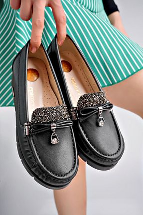 کفش پاشنه بلند پر مشکی زنانه پاشنه متوسط (5-9 سانتی متر) NESKA - کد 825906752