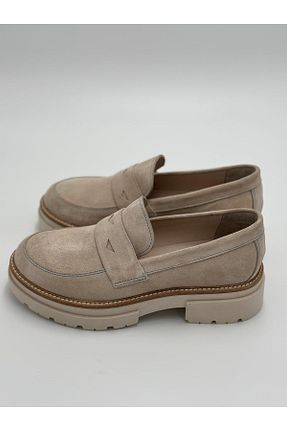 کفش کژوال بژ زنانه چرم خالص Klay Shoes - کد 865965027
