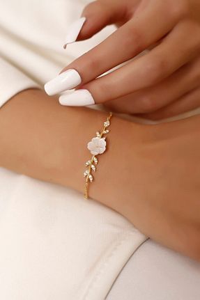 دستبند نقره طلائی زنانه 925 عیار SARIASLAN - کد 380111597