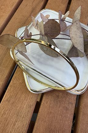 دستبند استیل (فولاد) طلائی استیل ضد زنگ AURA ATELIER - کد 865811601