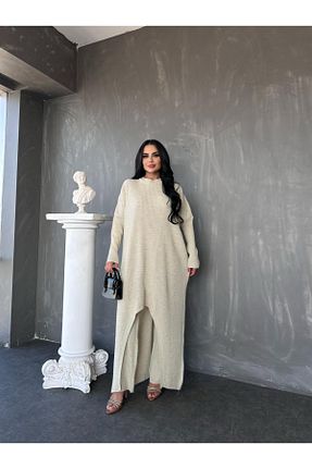 ست بالاتنه و پائین تنه نباتی زنانه تریکو MAY MARA - کد 865827069