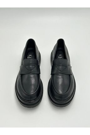 کفش کژوال مشکی زنانه چرم خالص Klay Shoes - کد 865822519