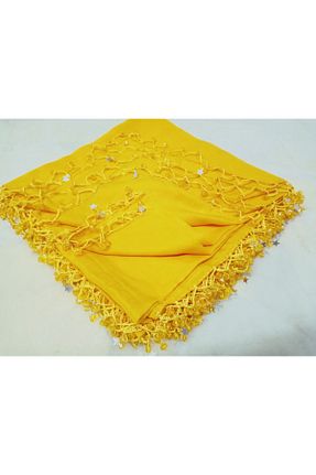 روسری زرد پنبه ای hoaryage - کد 865846362