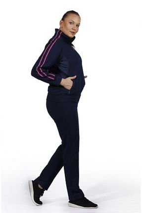 ست گرمکن سایز بزرگ آبی زنانه پنبه پلی استر SOCCER - کد 92488374