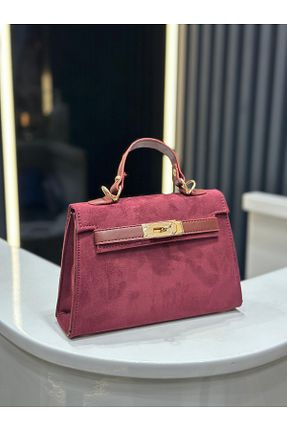 کیف دوشی زرشکی زنانه جیر mèche atelier since 2024 - کد 865872354
