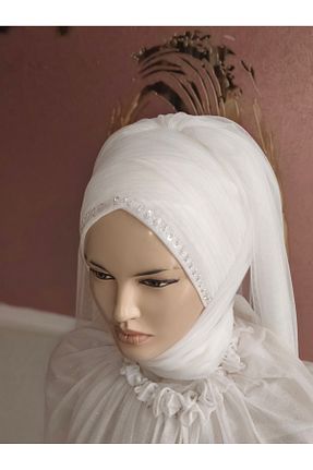 شال سفید زنانه NurAy - کد 865884965