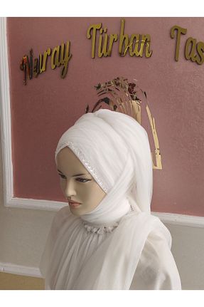 شال سفید زنانه NurAy - کد 865884965