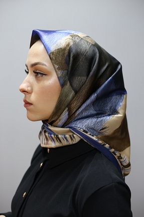 روسری قهوه ای پلی استر Akel - کد 865960286