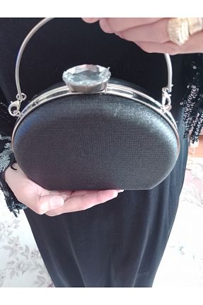 کیف مجلسی مشکی زنانه پارچه ای eflanmoda - کد 863898782