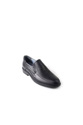 کفش کلاسیک مشکی مردانه چرم خالص Papuçcity - کد 865695681