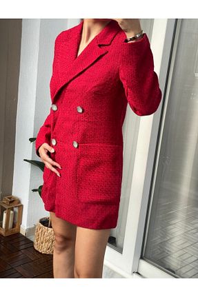 لباس قرمز زنانه بافتنی Sobe - کد 865982764