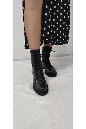 بوت / نیم بوت مشکی زنانه پاشنه تخت ÇİĞDEM KUNDURA - کد 375630621