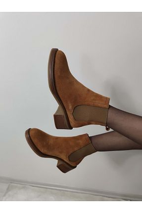 بوت / نیم بوت قهوه ای زنانه چرم خالص ÇİĞDEM KUNDURA - کد 803724810