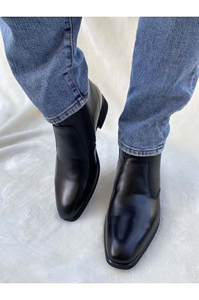بوت / نیم بوت مشکی مردانه پاشنه تخت Burç - کد 358863914
