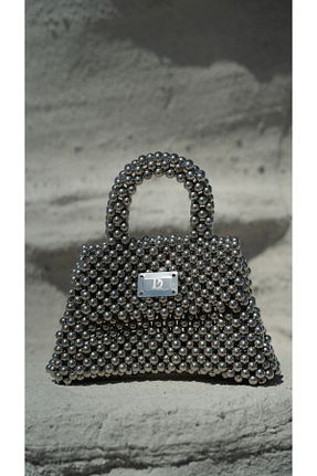 کیف دستی طوسی زنانه سایز متوسط PİEDRA DESLUMBRANTE - کد 865985973