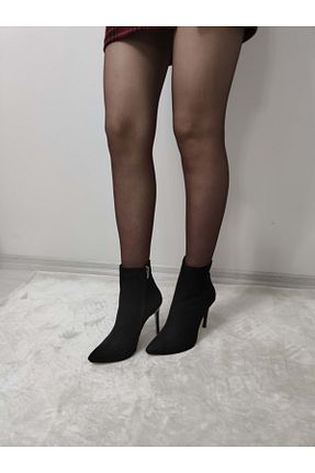 بوت / نیم بوت مشکی زنانه چرم مصنوعی ÇİĞDEM KUNDURA - کد 802951106
