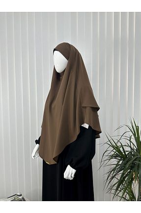 روسری قهوه ای ساده erasra class - کد 865989745