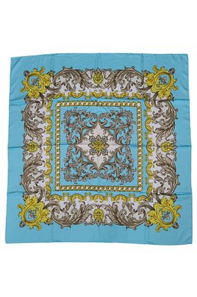 روسری فیروزه ای ساتن TikiTonki - کد 865994728
